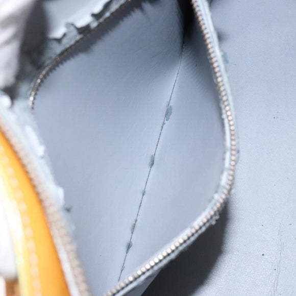 LOUIS VUITTON Monogram Vernis Houston Hand Bag Gris M91053 LV Auth bs27746