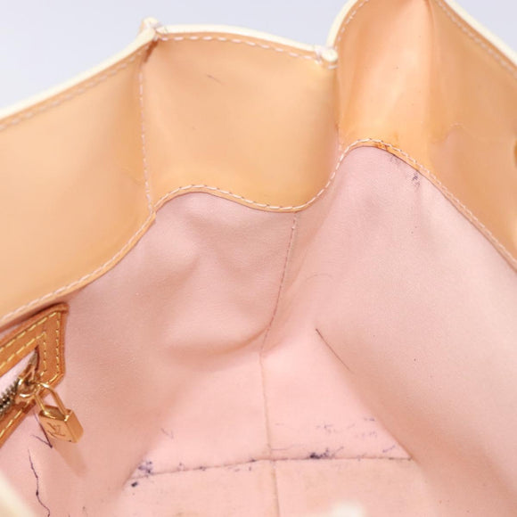 LOUIS VUITTON Monogram Vernis Reade PM Bag Marshmallow Pink M91306 Auth bs27748