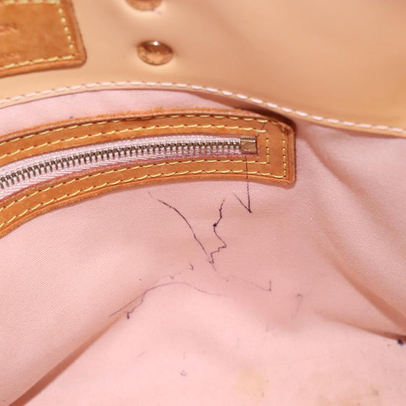 LOUIS VUITTON Monogram Vernis Reade PM Bag Marshmallow Pink M91306 Auth bs27748