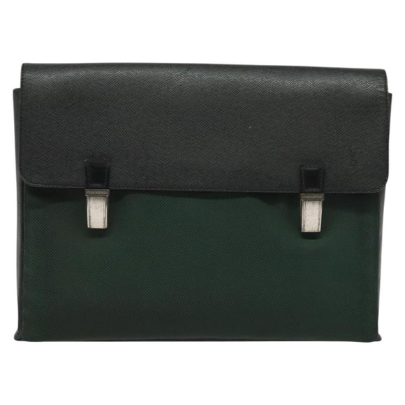 LOUIS VUITTON Taiga Saratov GM Shoulder Bag Ardoise M30882 LV Auth bs27760