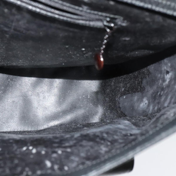 GUCCI Hand Bag Leather Black Silver 002 3754 0459 Auth bs27762