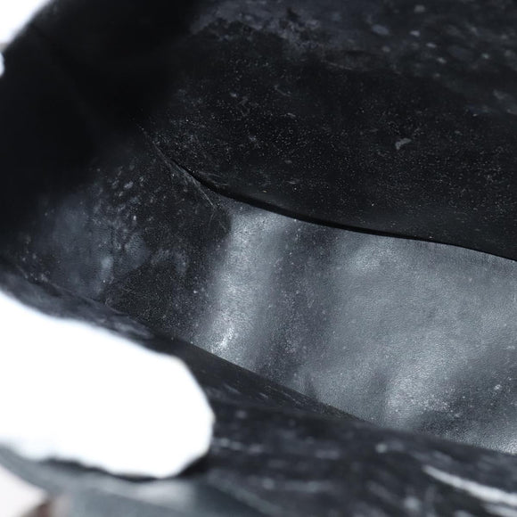 GUCCI Hand Bag Leather Black Silver 002 3754 0459 Auth bs27762