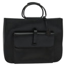 GUCCI Hand Bag Leather Black Silver 002 3754 0459 Auth bs27762-13