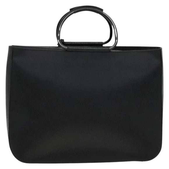 GUCCI Hand Bag Leather Black Silver 002 3754 0459 Auth bs27762