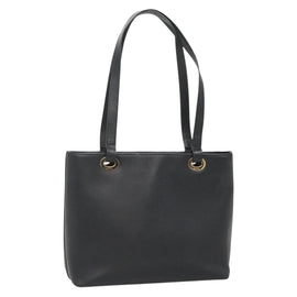 GUCCI Tote Bag Leather Black Gold 002 2040 0337 Auth bs27763