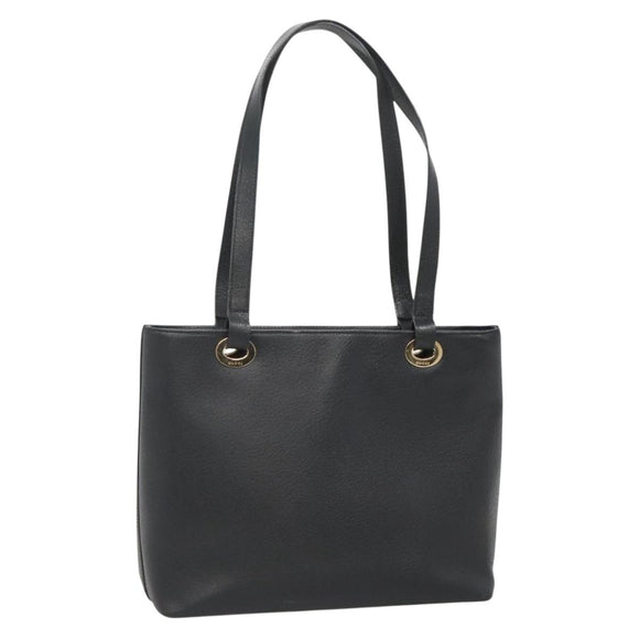 GUCCI Tote Bag Leather Black Gold 002 2040 0337 Auth bs27763