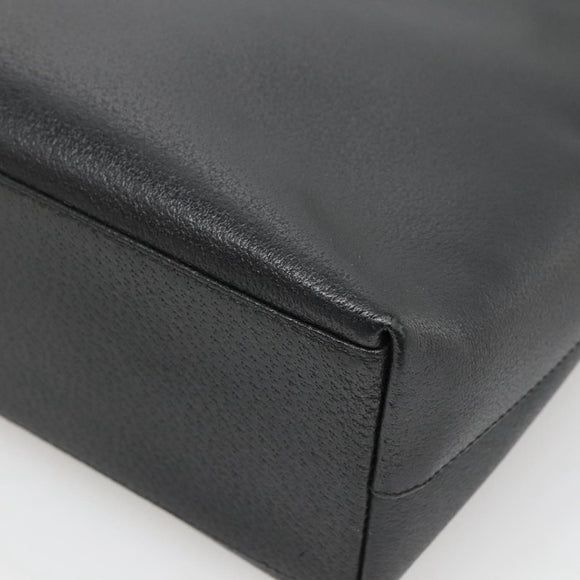 GUCCI Tote Bag Leather Black Gold 002 2040 0337 Auth bs27763