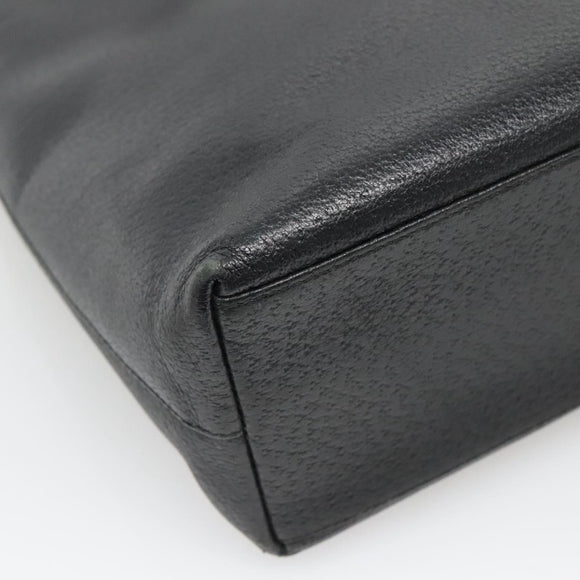 GUCCI Tote Bag Leather Black Gold 002 2040 0337 Auth bs27763