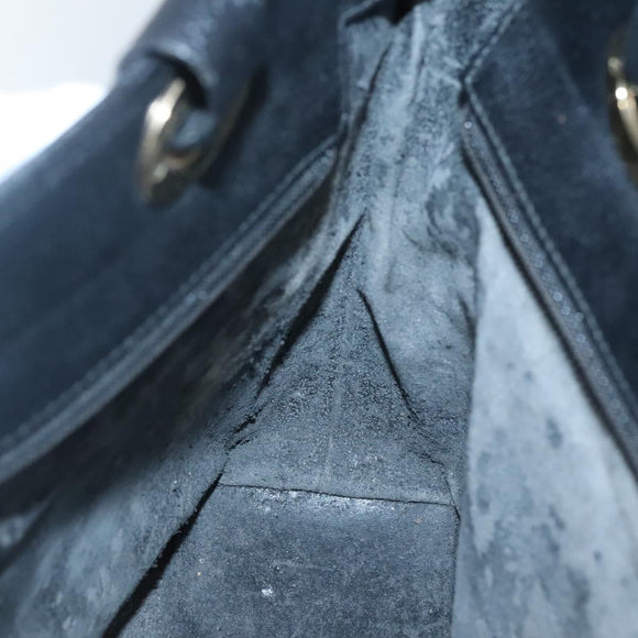 GUCCI Tote Bag Leather Black Gold 002 2040 0337 Auth bs27763