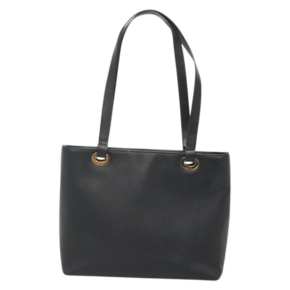 GUCCI Tote Bag Leather Black Gold 002 2040 0337 Auth bs27763