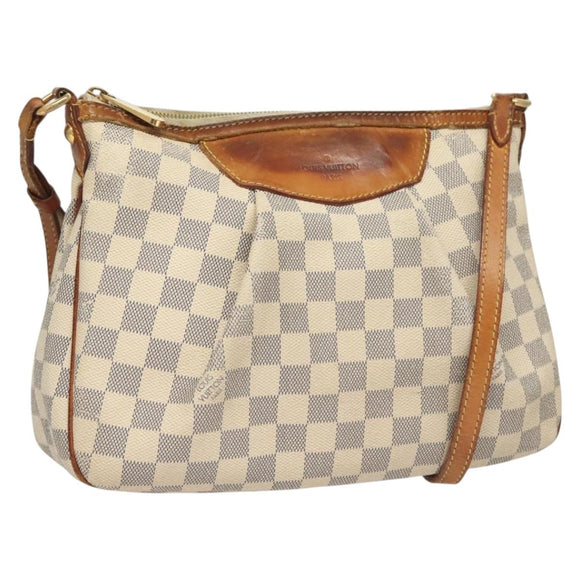 LOUIS VUITTON Damier Azur Siracusa PM Shoulder Bag N41113 LV Auth bs27771