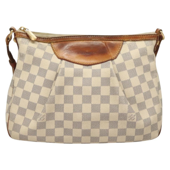 LOUIS VUITTON Damier Azur Siracusa PM Shoulder Bag N41113 LV Auth bs27771