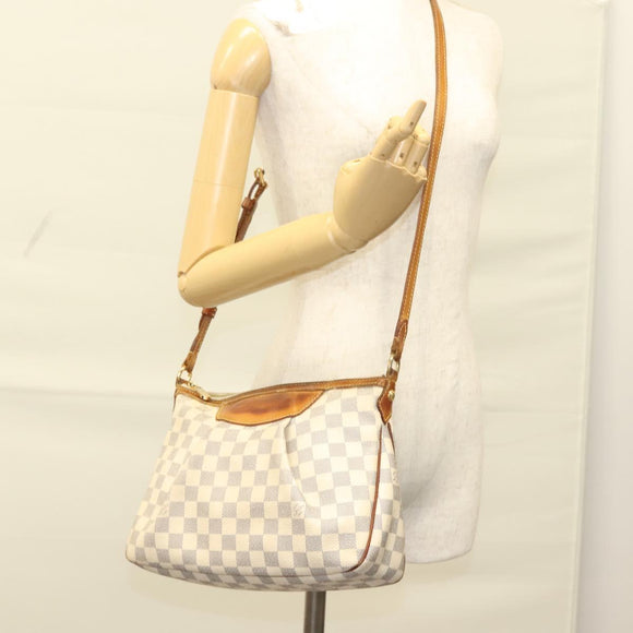 LOUIS VUITTON Damier Azur Siracusa PM Shoulder Bag N41113 LV Auth bs27771