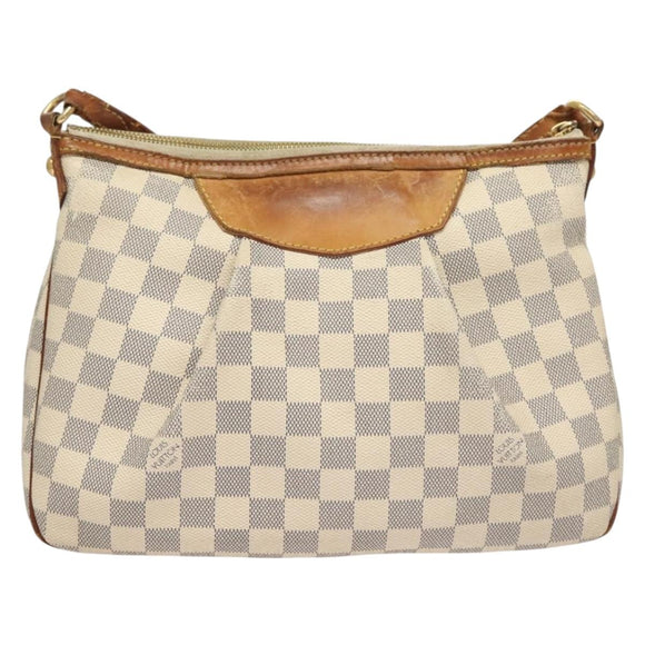 LOUIS VUITTON Damier Azur Siracusa PM Shoulder Bag N41113 LV Auth bs27771
