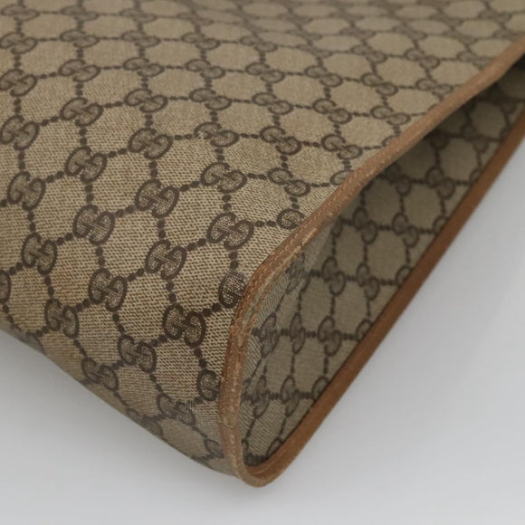 GUCCI GG Supreme Tote Bag PVC Beige Gold 40 02 998 Auth bs27775