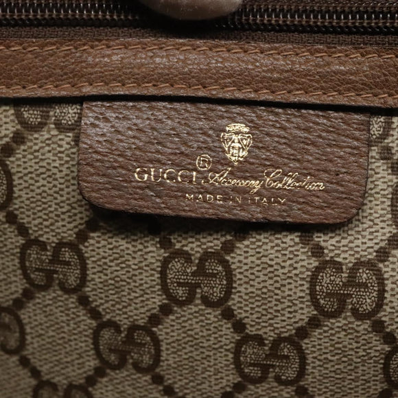 GUCCI GG Supreme Tote Bag PVC Beige Gold 40 02 998 Auth bs27775