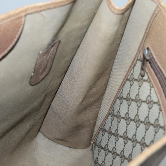 GUCCI GG Supreme Tote Bag PVC Beige Gold 40 02 998 Auth bs27775