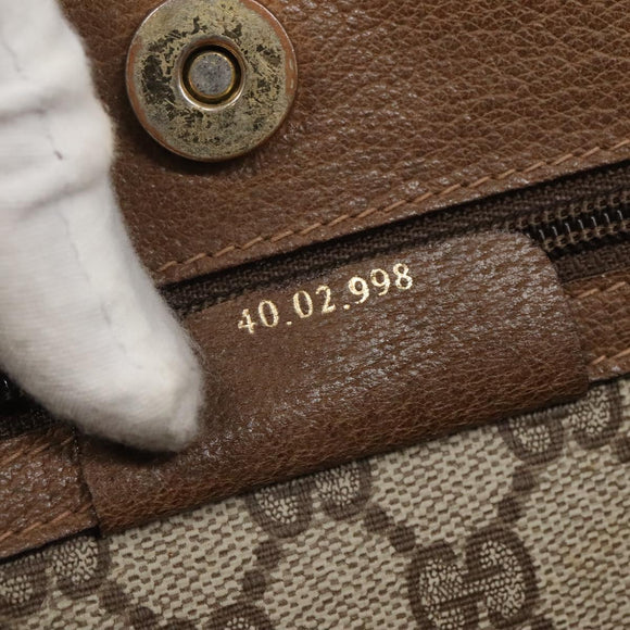 GUCCI GG Supreme Tote Bag PVC Beige Gold 40 02 998 Auth bs27775