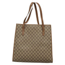 GUCCI GG Supreme Tote Bag PVC Beige Gold 40 02 998 Auth bs27775-3
