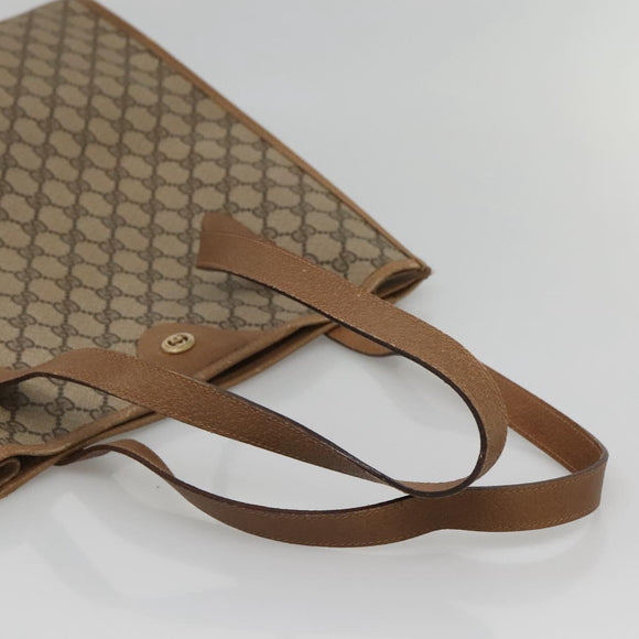 GUCCI GG Supreme Tote Bag PVC Beige Gold 40 02 998 Auth bs27775