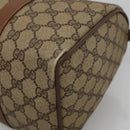 GUCCI GG Supreme Web Sherry Line Boston Bag PVC Beige Gold Auth bs27777-9