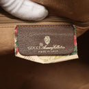 GUCCI GG Supreme Web Sherry Line Boston Bag PVC Beige Gold Auth bs27777-18