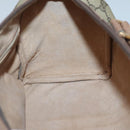 GUCCI GG Supreme Web Sherry Line Boston Bag PVC Beige Gold Auth bs27777-19