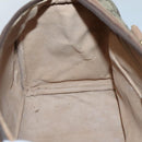 GUCCI GG Supreme Web Sherry Line Boston Bag PVC Beige Gold Auth bs27777-20