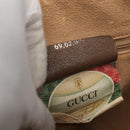 GUCCI GG Supreme Web Sherry Line Boston Bag PVC Beige Gold Auth bs27777-12