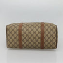 GUCCI GG Supreme Web Sherry Line Boston Bag PVC Beige Gold Auth bs27777-5