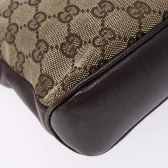GUCCI GG Canvas Shoulder Bag Beige Gold 109106 Auth bs27778