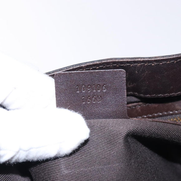 GUCCI GG Canvas Shoulder Bag Beige Gold 109106 Auth bs27778