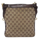 GUCCI GG Canvas Shoulder Bag Beige Gold 109106 Auth bs27778-3