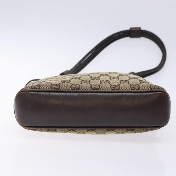 GUCCI GG Canvas Shoulder Bag Beige Gold 109106 Auth bs27778