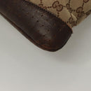 GUCCI GG Canvas Shoulder Bag Beige Silver 145857 Auth bs27780-16