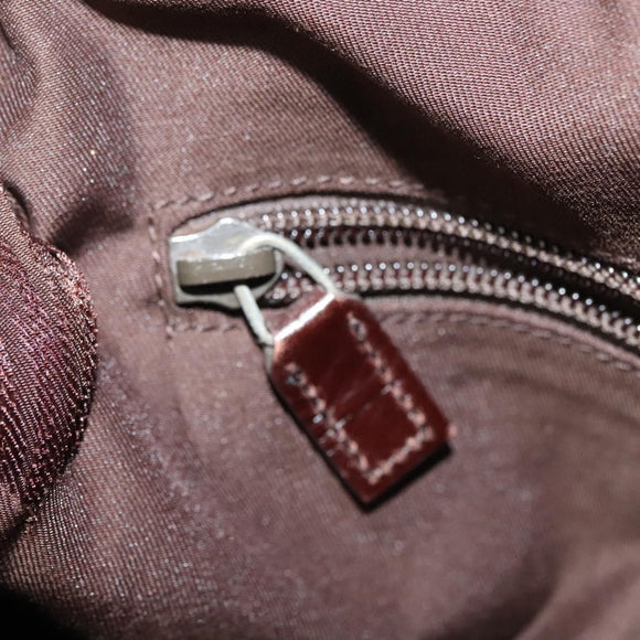 GUCCI GG Canvas Shoulder Bag Beige Silver 145857 Auth bs27780