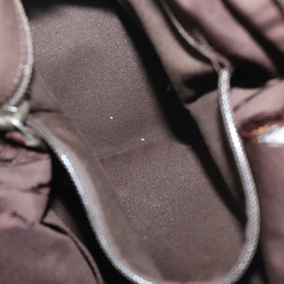 GUCCI GG Canvas Shoulder Bag Beige Silver 145857 Auth bs27780