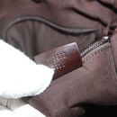 GUCCI GG Canvas Shoulder Bag Beige Silver 145857 Auth bs27780-12