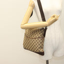 GUCCI GG Canvas Shoulder Bag Beige Silver 145857 Auth bs27780-24
