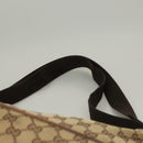 GUCCI GG Canvas Shoulder Bag Beige Silver 145857 Auth bs27780-15
