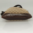 GUCCI GG Canvas Shoulder Bag Beige Silver 145857 Auth bs27780-5