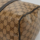 GUCCI GG Crystal Boston Bag Coated Canvas outlet Beige Gold 296021 Auth bs27785-10