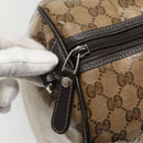 GUCCI GG Crystal Boston Bag Coated Canvas outlet Beige Gold 296021 Auth bs27785-14