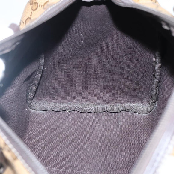 GUCCI GG Crystal Boston Bag Coated Canvas outlet Beige Gold 296021 Auth bs27785