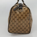 GUCCI GG Crystal Boston Bag Coated Canvas outlet Beige Gold 296021 Auth bs27785-4