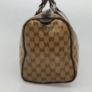 GUCCI GG Crystal Boston Bag Coated Canvas outlet Beige Gold 296021 Auth bs27785-5