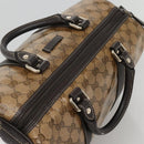 GUCCI GG Crystal Boston Bag Coated Canvas outlet Beige Gold 296021 Auth bs27785-6