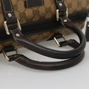 GUCCI GG Crystal Boston Bag Coated Canvas outlet Beige Gold 296021 Auth bs27785-7