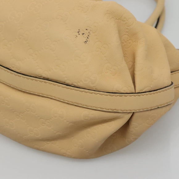 GUCCI GG Canvas Guccissima Tote Bag Leather Beige Gold 269953 Auth bs27786