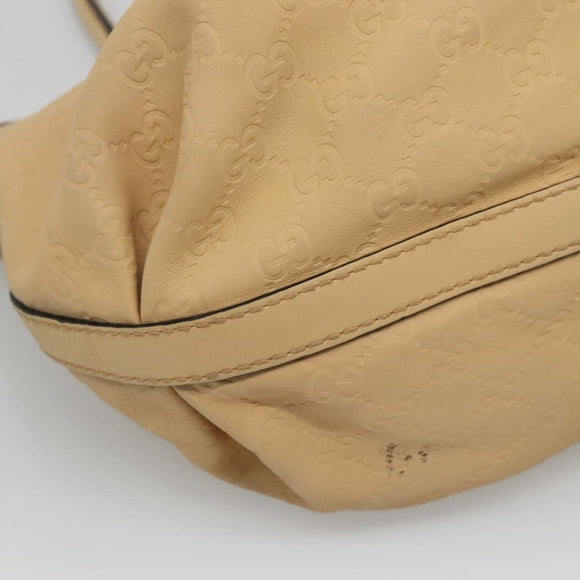 GUCCI GG Canvas Guccissima Tote Bag Leather Beige Gold 269953 Auth bs27786